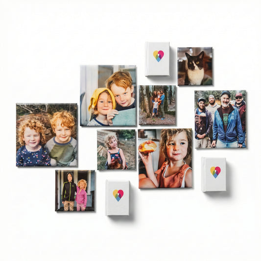 Custom 12 Photo Fridge Magnets